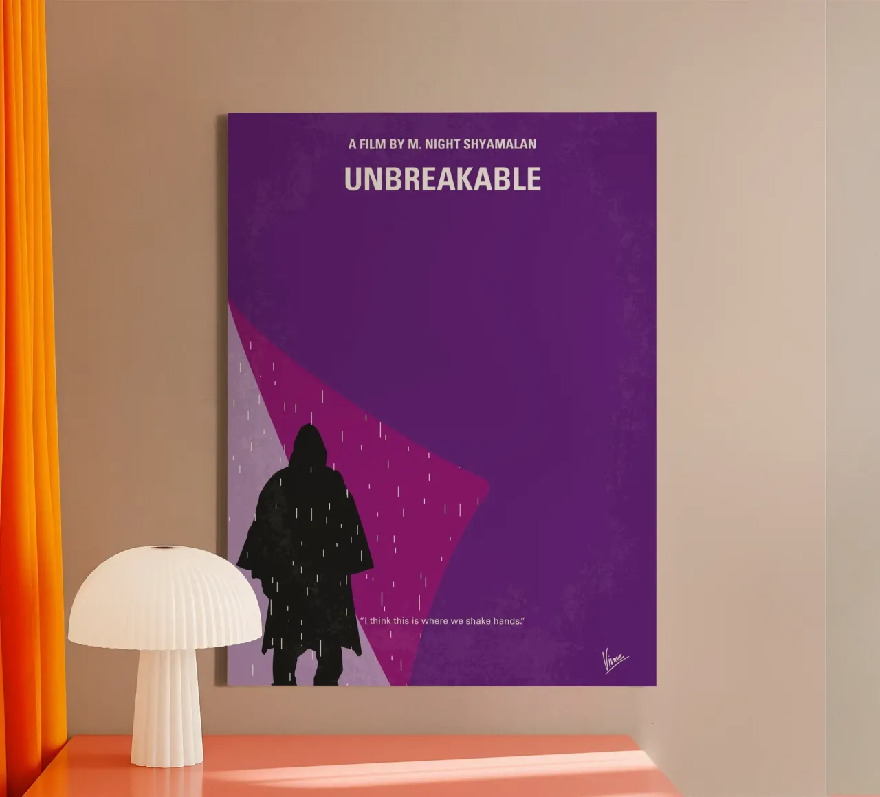 No986 My Unbreakable minimal movie poster tela con Cornice a cassetta da Chungkong