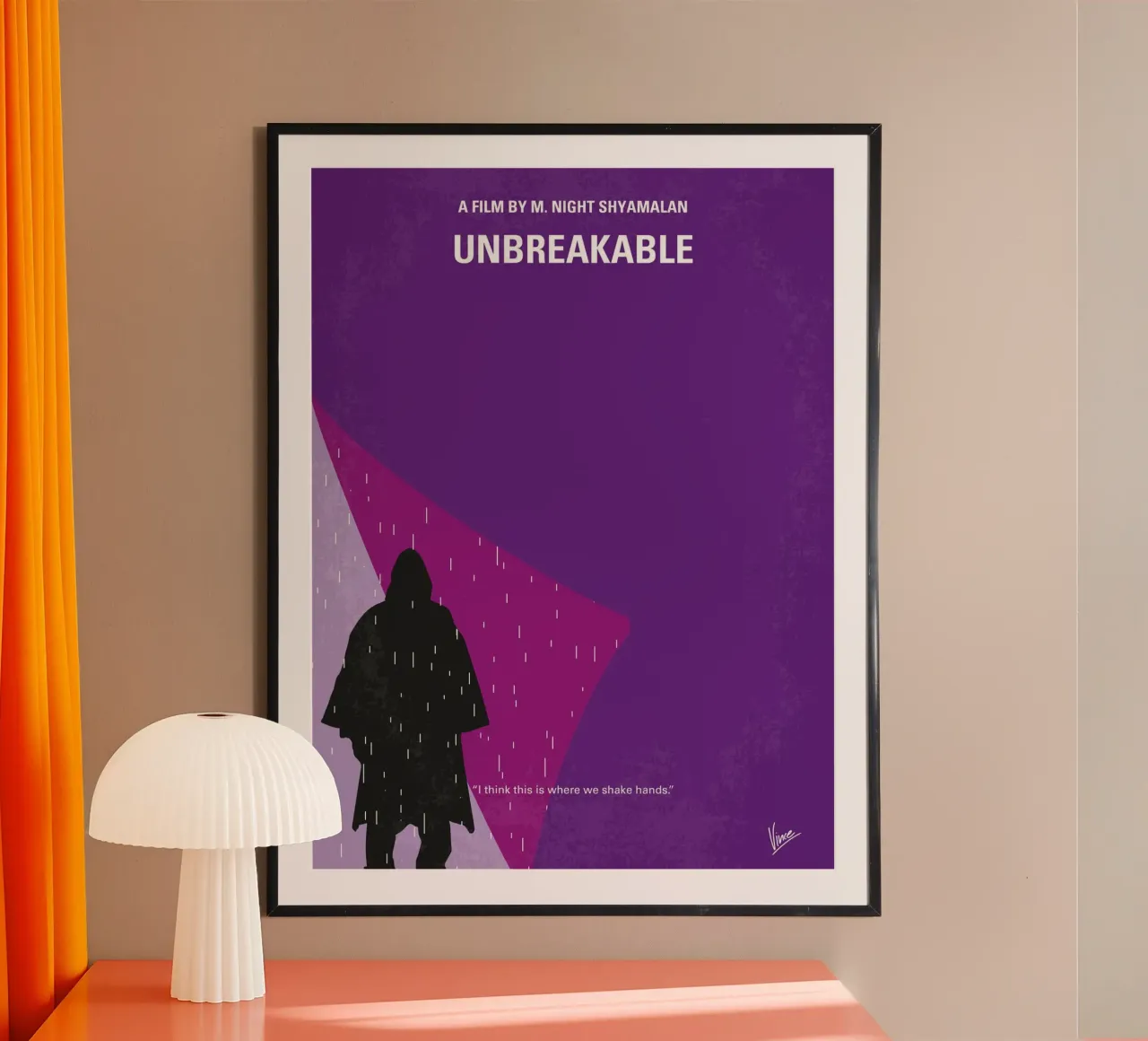 No986 My Unbreakable minimal movie poster poster con telaio in alluminio da Chungkong