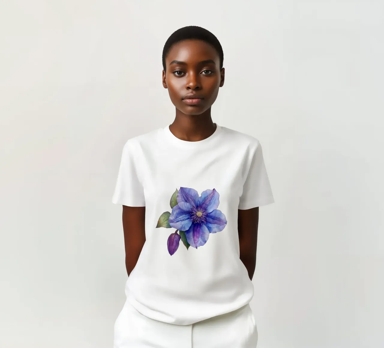 Clematis Flower 4 t-shirt by Bold Blooms