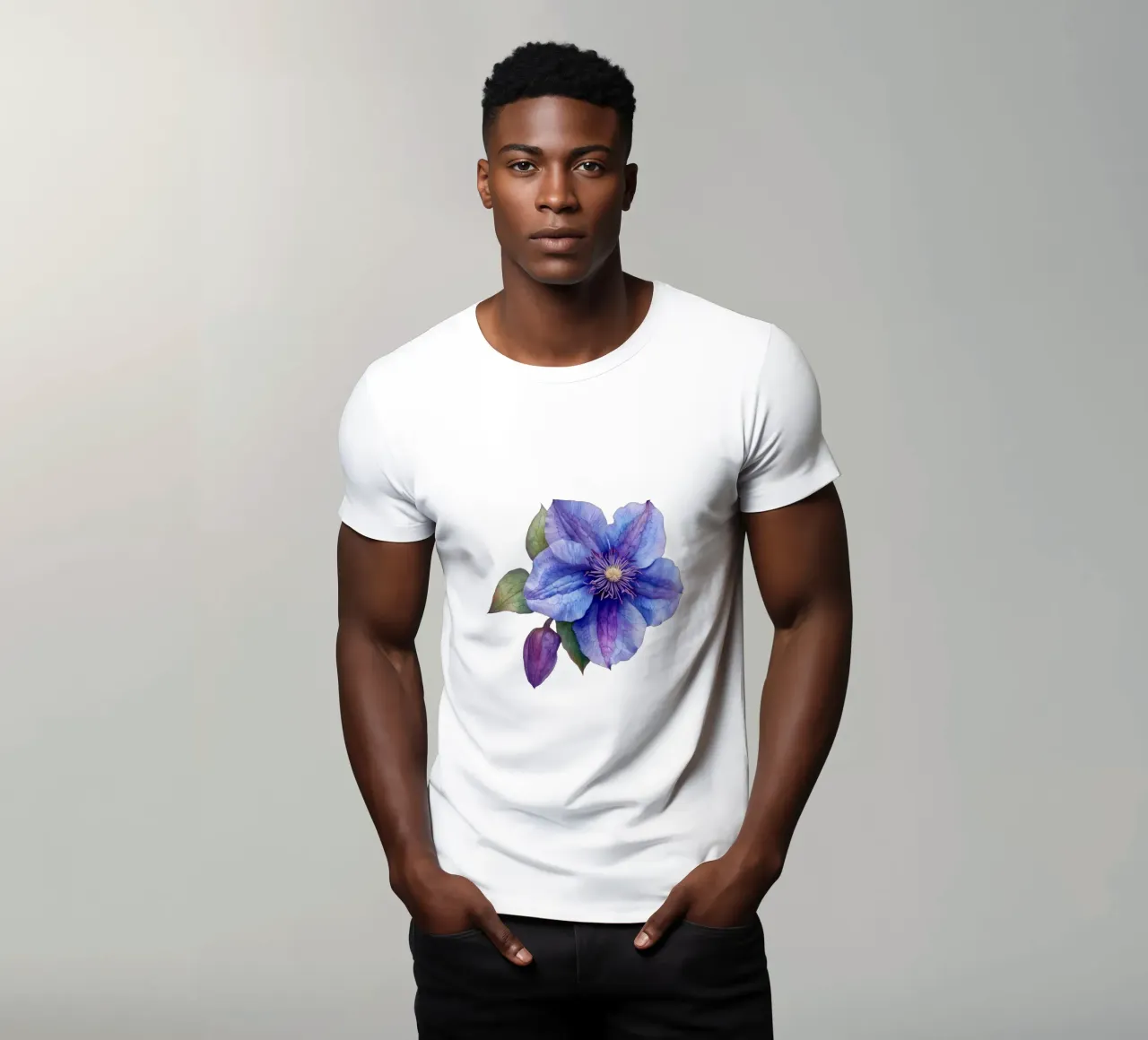 Clematis Flower 4 t-shirt by Bold Blooms