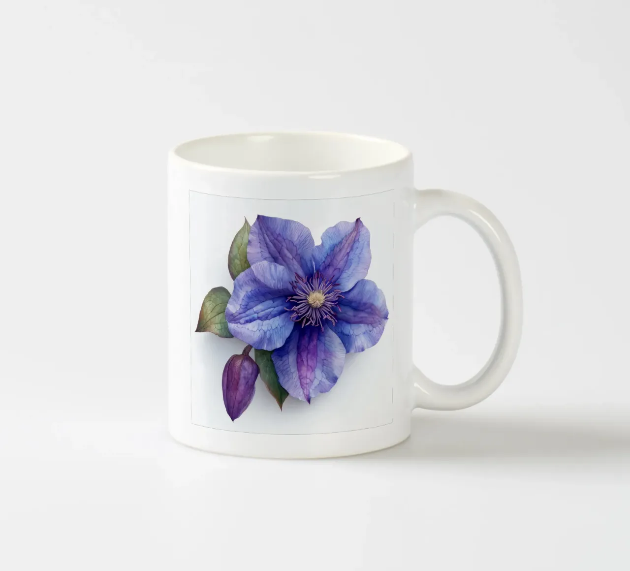 Fiore di clematide 4 tazza in ceramica da Bold Blooms