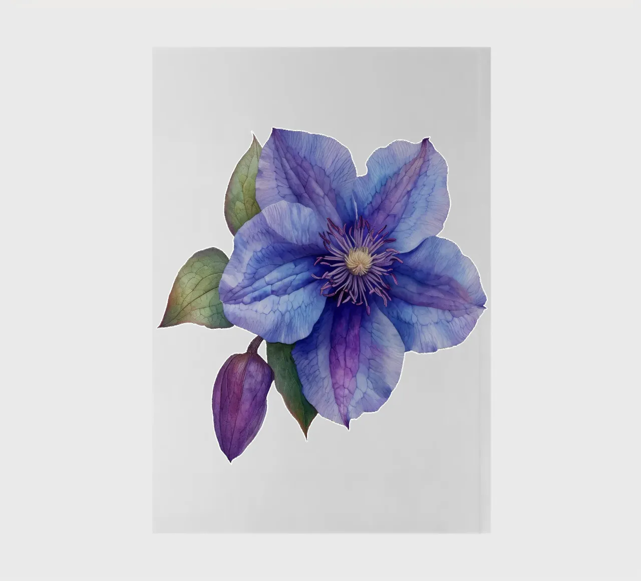 Clematis Flower 4 notebook by Bold Blooms