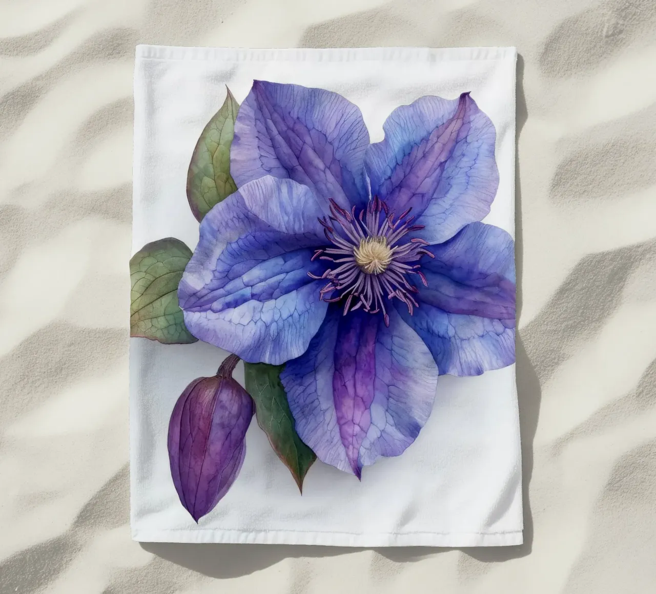 Fiore di clematide 4 telo mare da Bold Blooms