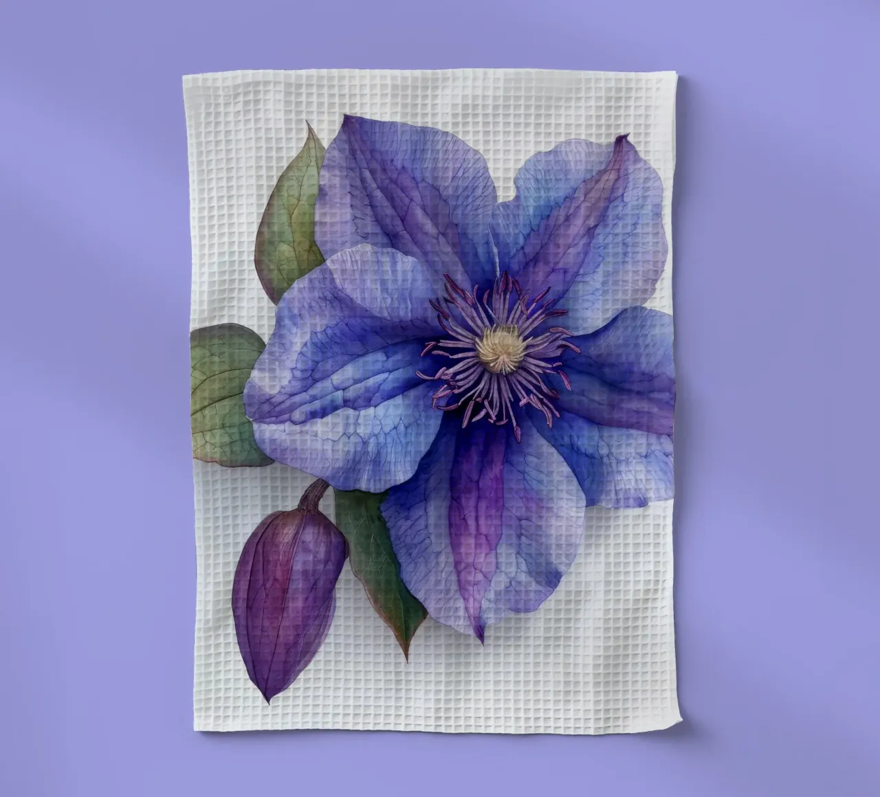 Clematis Bloem 4 theedoek van Bold Blooms