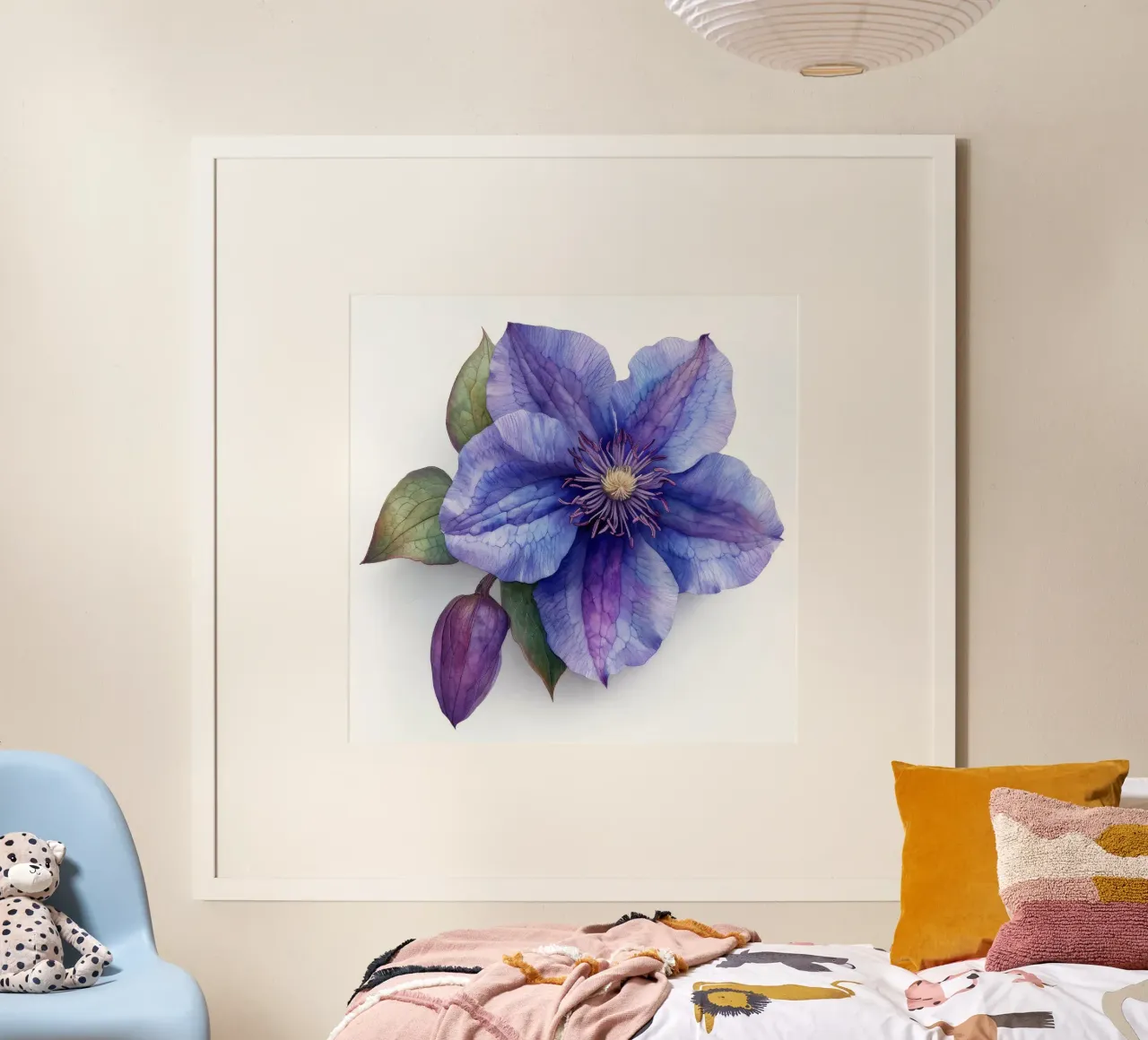 Fiore di clematide 4 poster con telaio in plastica da Bold Blooms