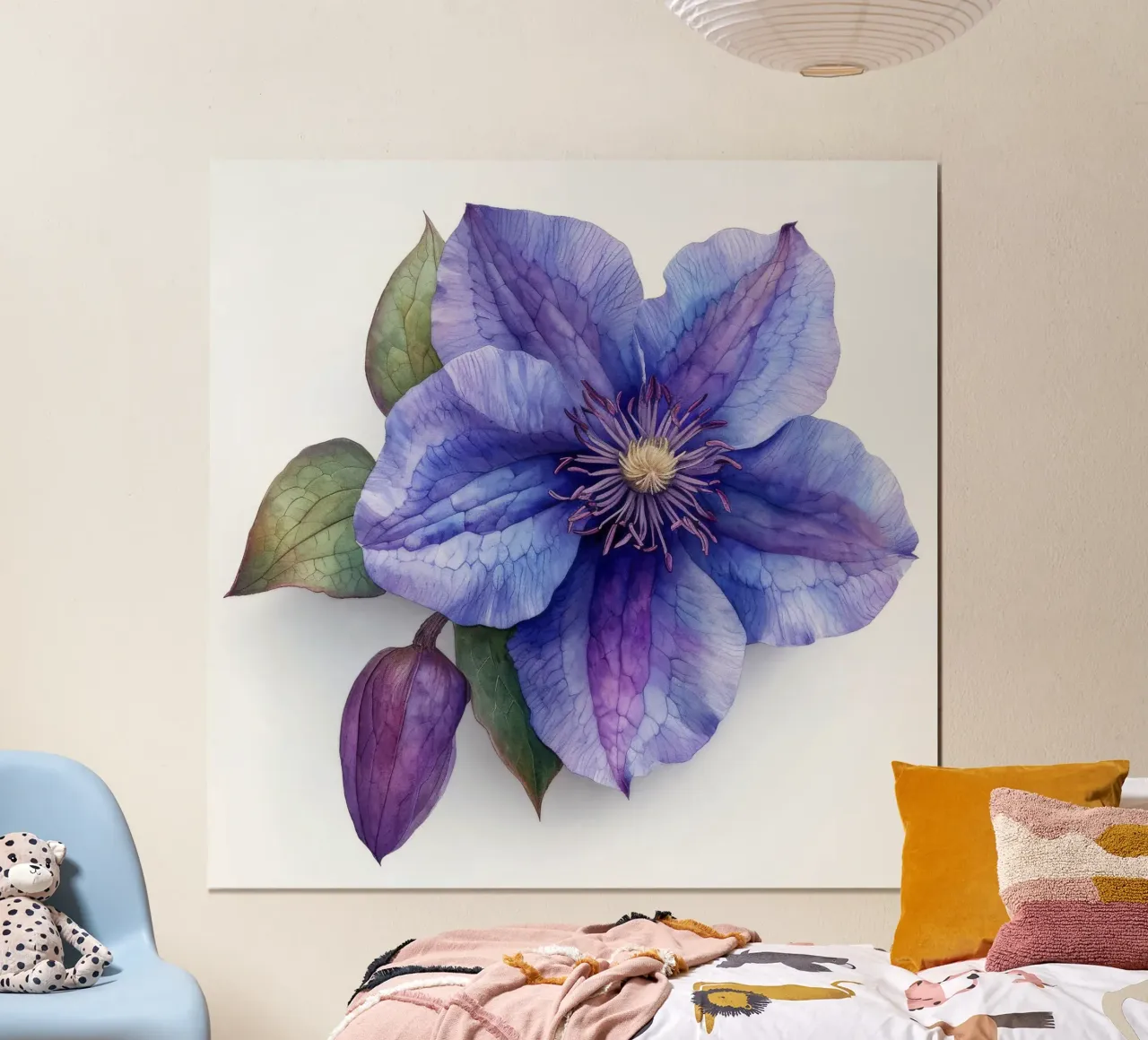 Fiore di clematide 4 poster con telaio in plastica da Bold Blooms