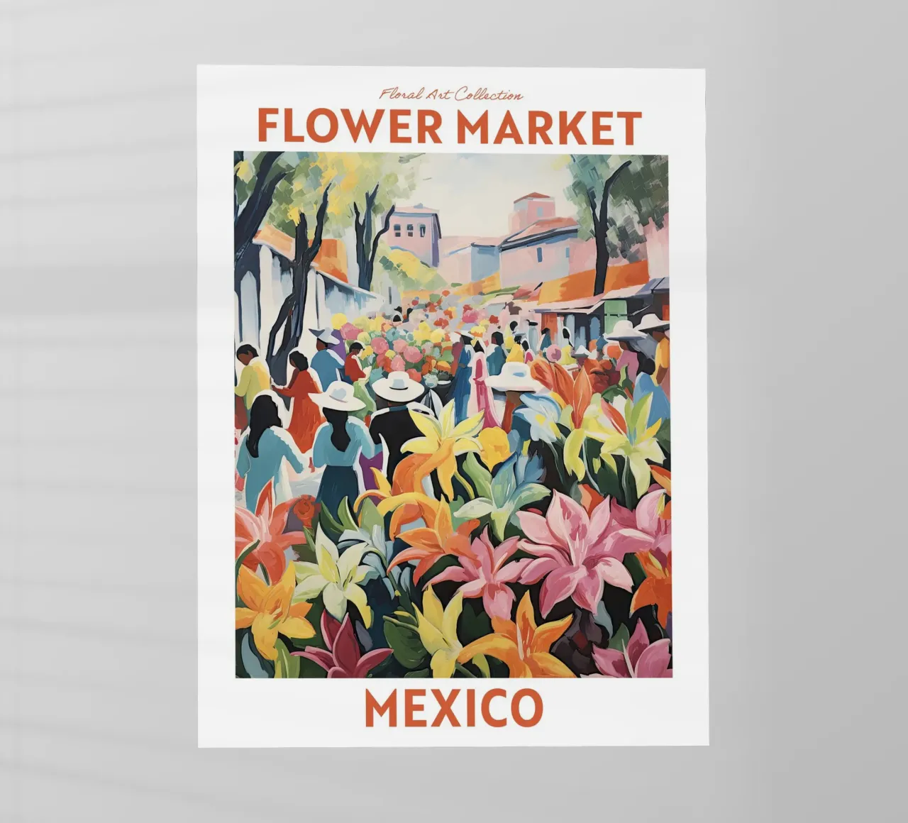 Mercato dei fiori, Messico, Viaggio botanico pellicola backlit da Peaches Art Prints