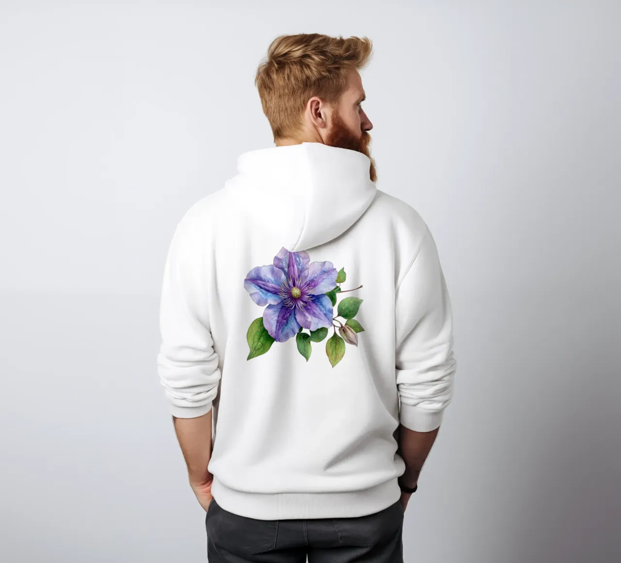 Fiore di clematide 1 felpa con cappuccio da Bold Blooms