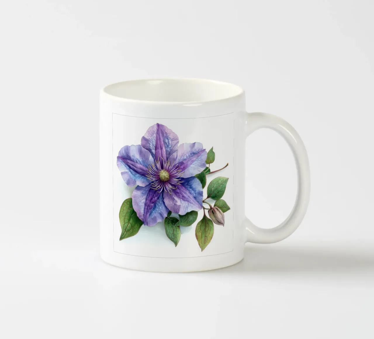 Fiore di clematide 1 tazza in ceramica da Bold Blooms