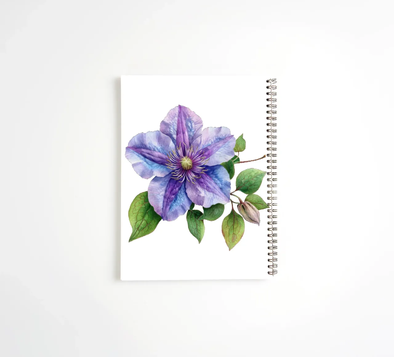 Clematis Flower 1 spiral notebook by Bold Blooms