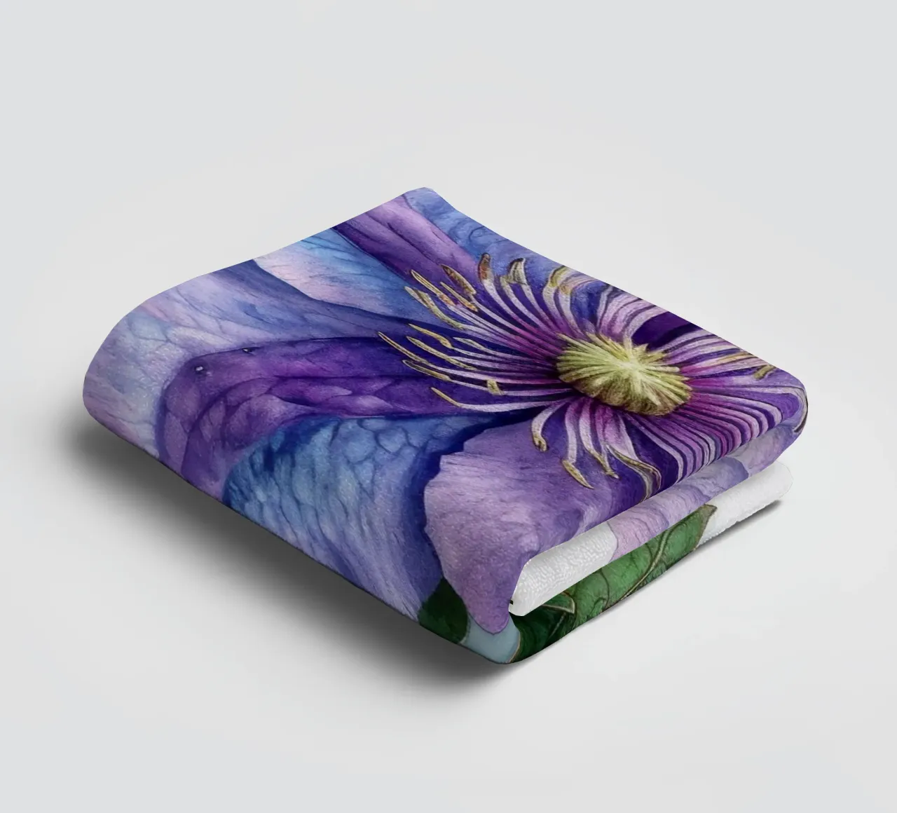 Fiore di clematide 1 asciugamano da bagno da Bold Blooms