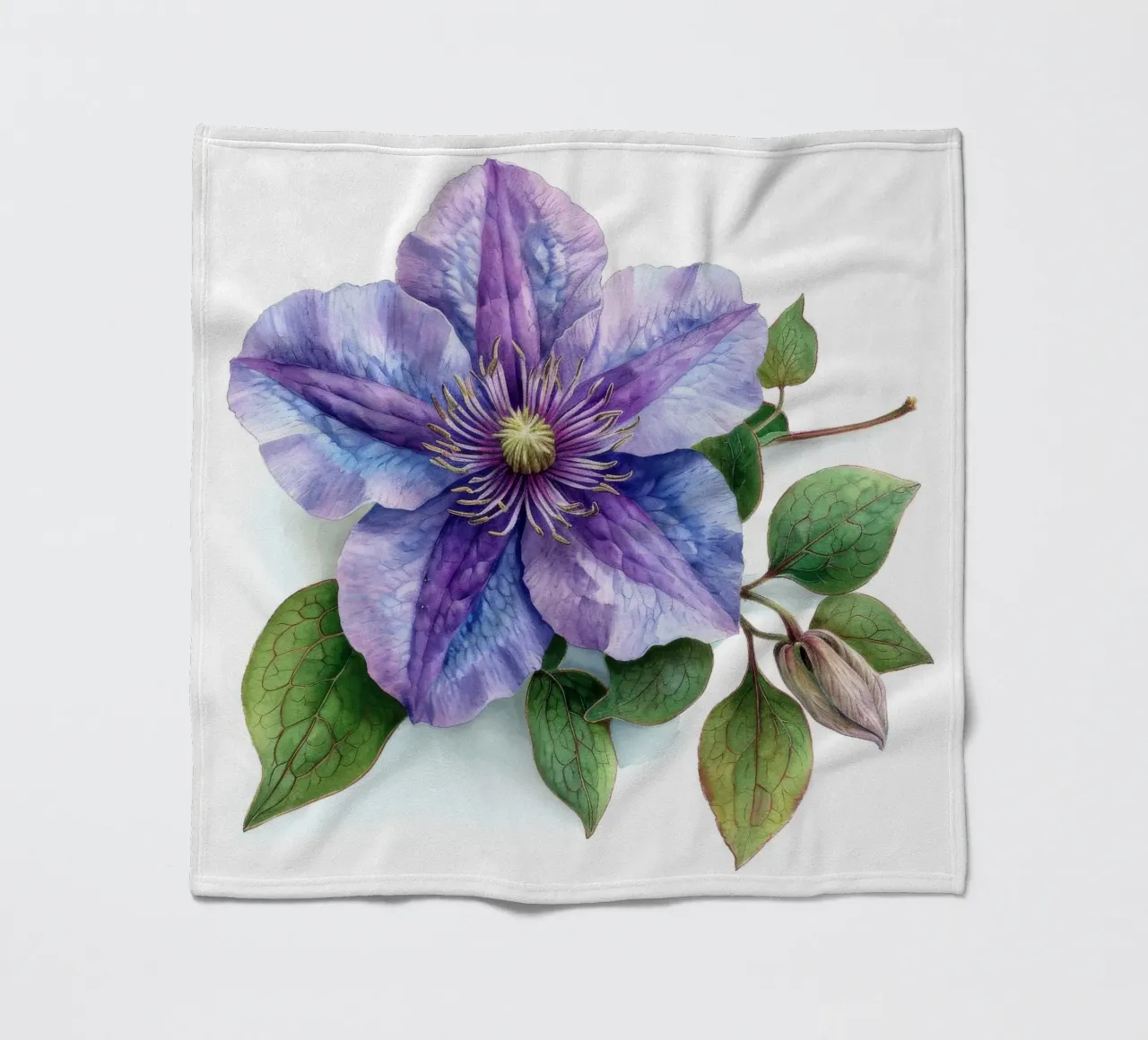 Fiore di clematide 1 coperta in pile da Bold Blooms