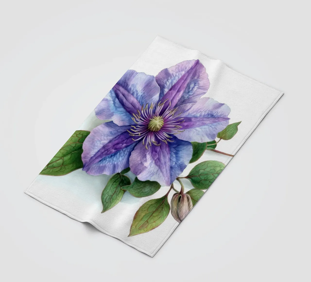 Fiore di clematide 1 coperta in pile da Bold Blooms
