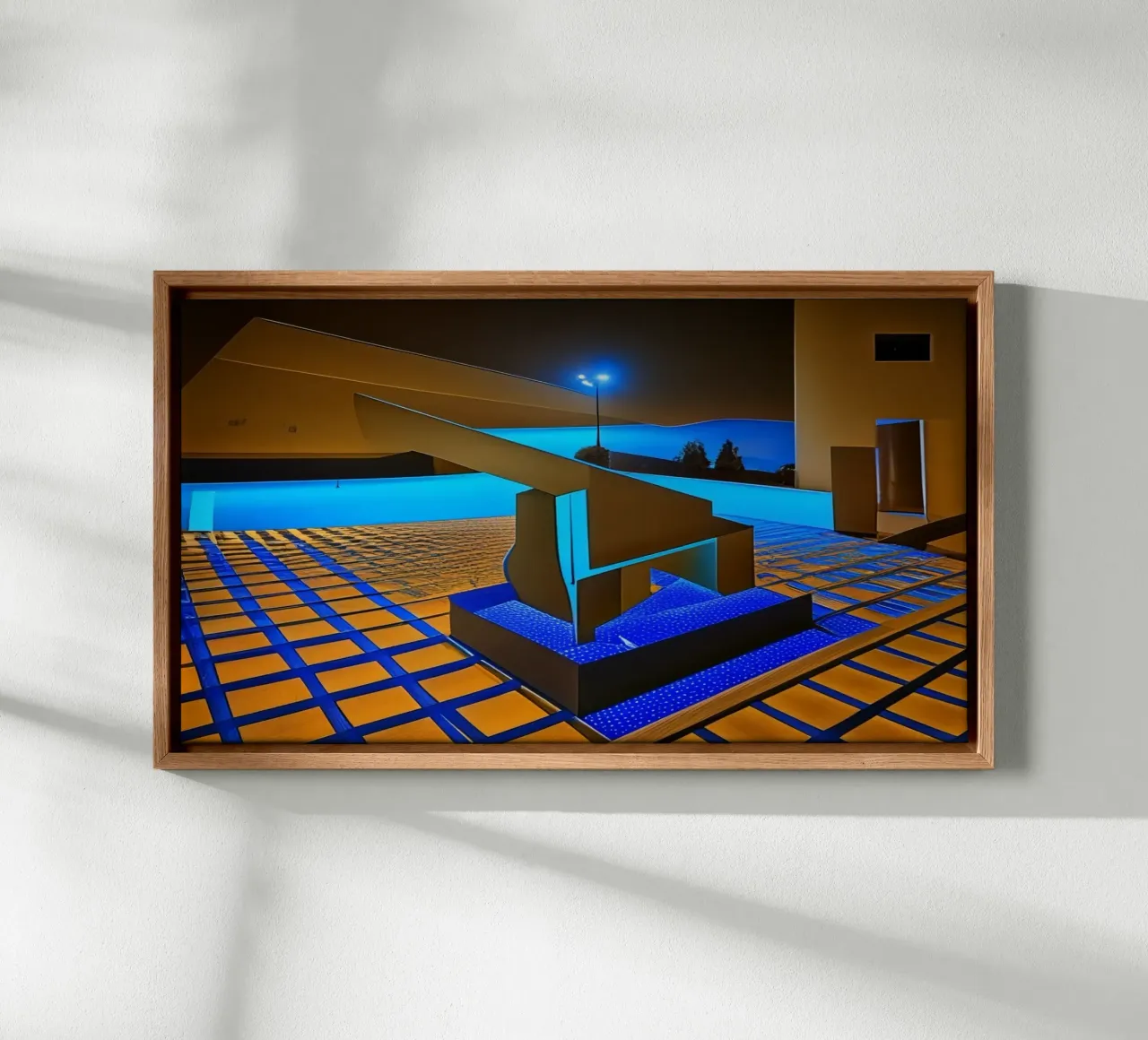 Kust_Teneriffa_2 canvas met Baklijst van Abstract Art by LK