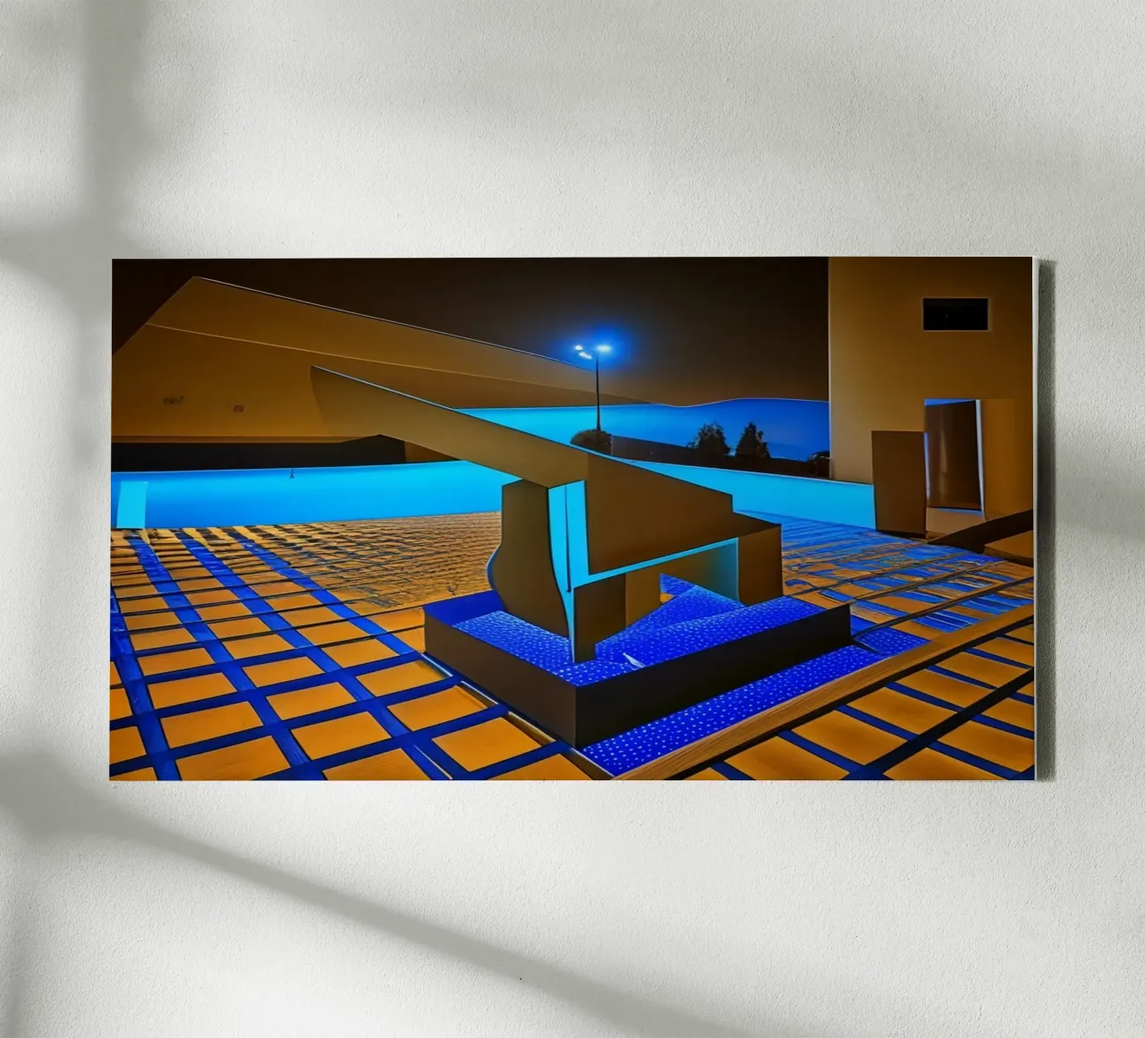 Kust_Teneriffa_2 canvas met Baklijst van Abstract Art by LK