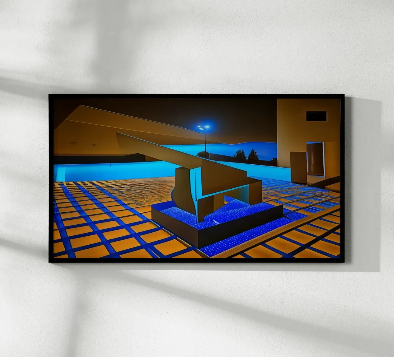 Lungomare_Teneriffa_2 poster con telaio in legno da Abstract Art by LK