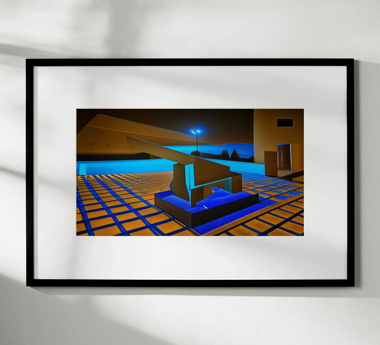 Lungomare_Teneriffa_2 poster con telaio in legno da Abstract Art by LK