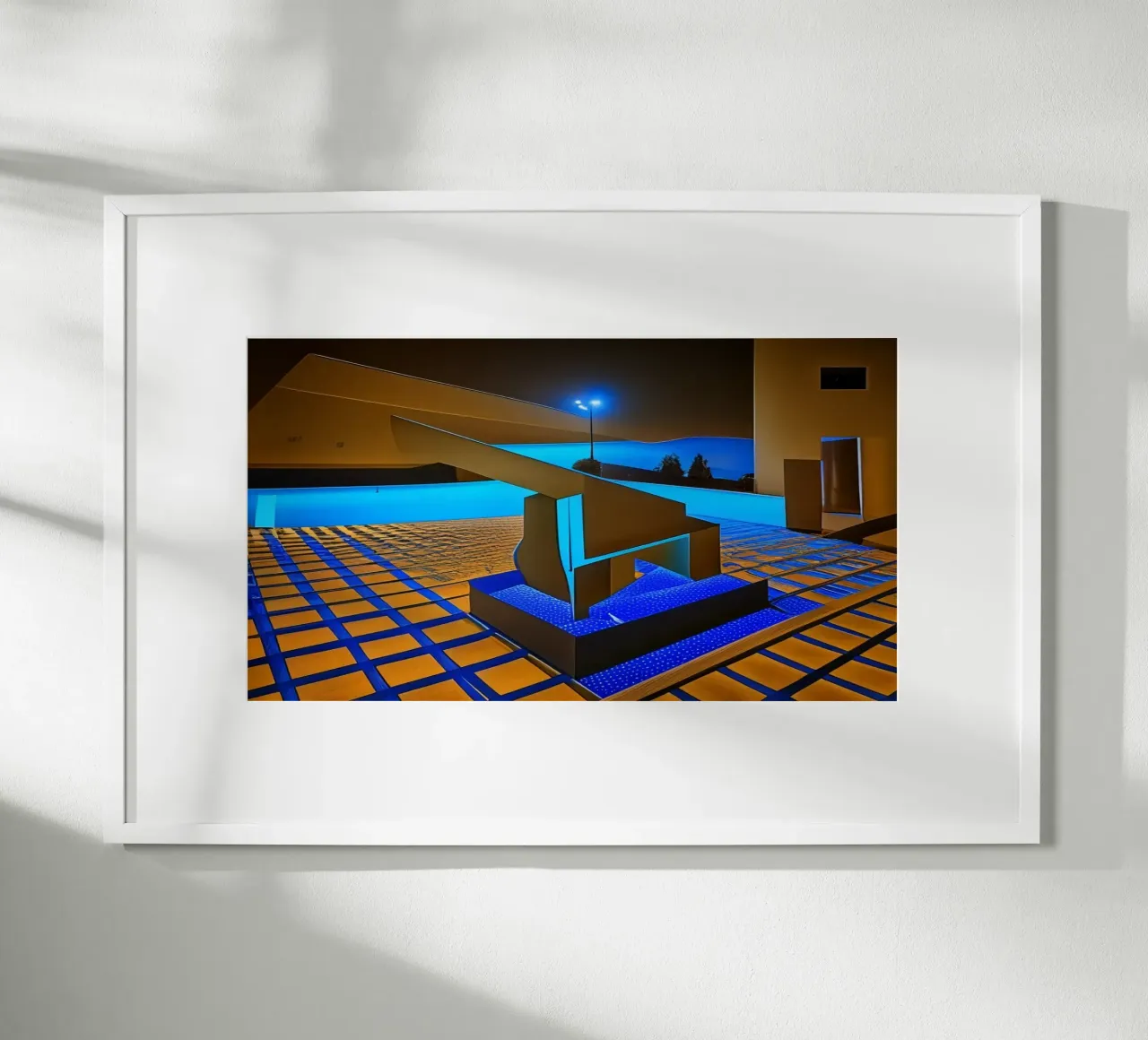 Lungomare_Teneriffa_2 poster con telaio in legno da Abstract Art by LK
