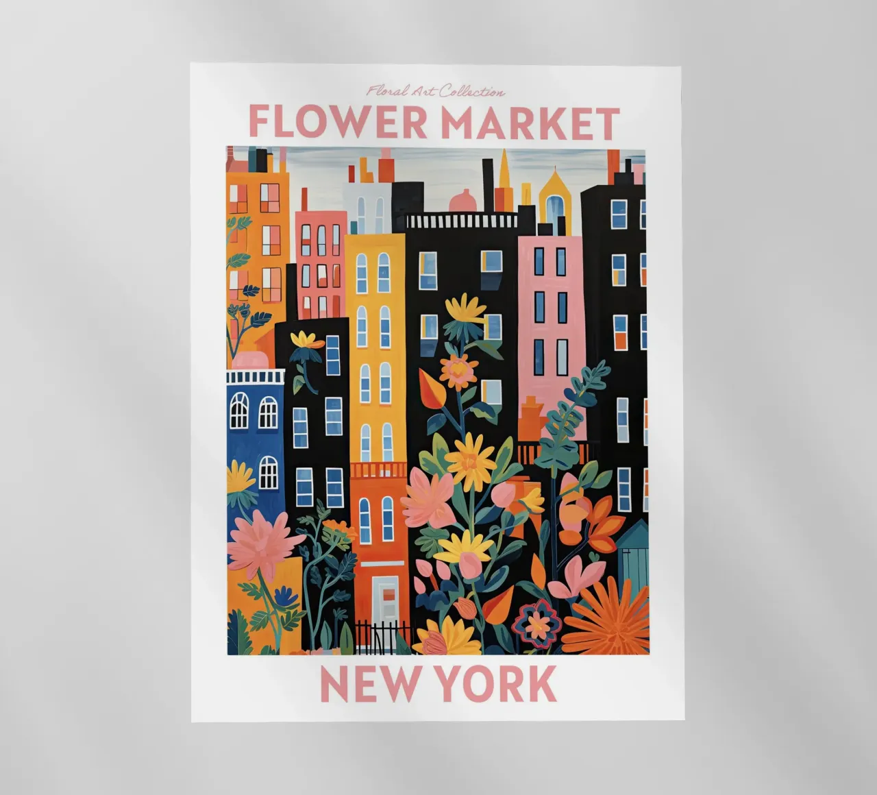 Mercato dei fiori, New York City, Viaggio botanico pellicola backlit da Peaches Art Prints