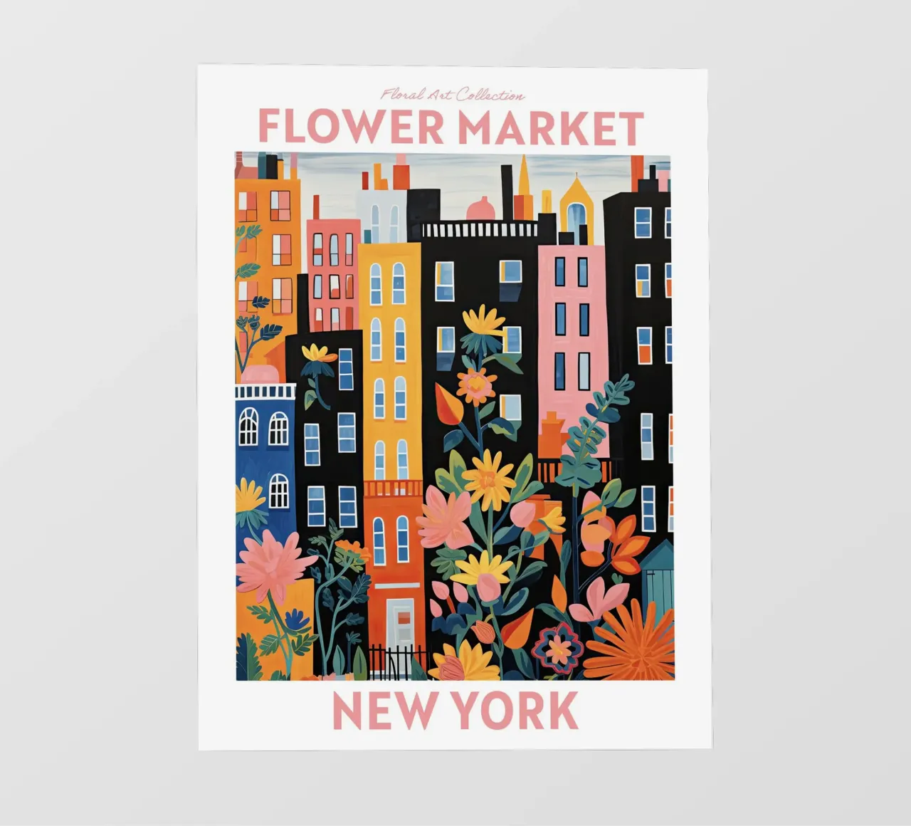 Mercato dei fiori, New York City, Viaggio botanico pellicola backlit da Peaches Art Prints