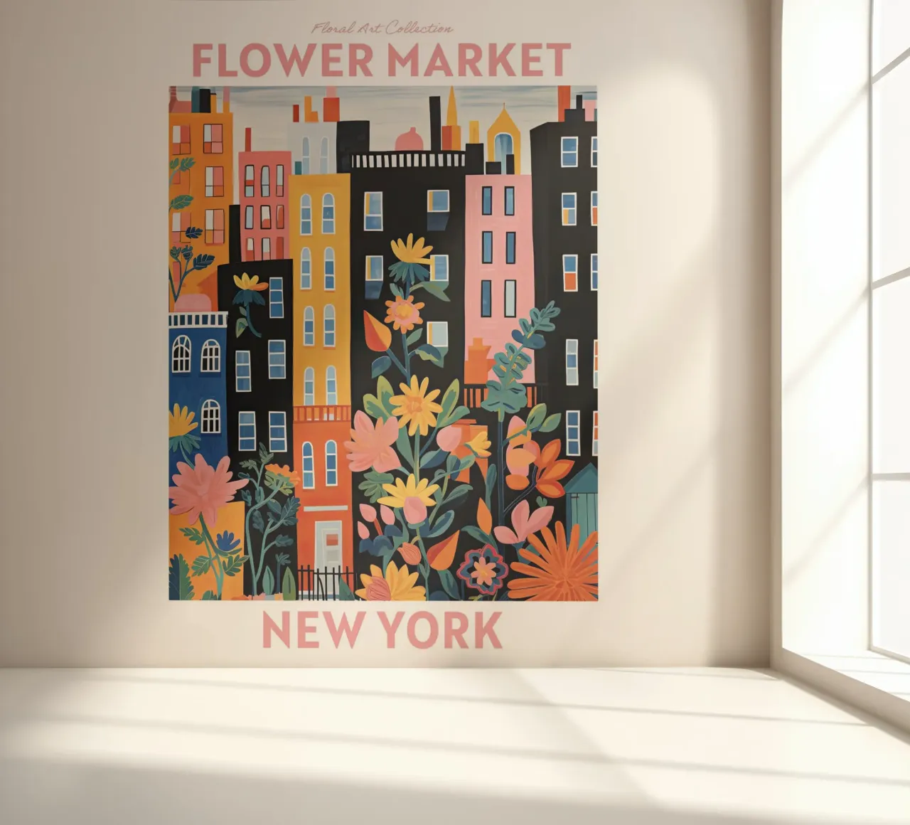 Flower Market, New York City, Travel Botanical photo wallpaper by Peaches Art Prints
