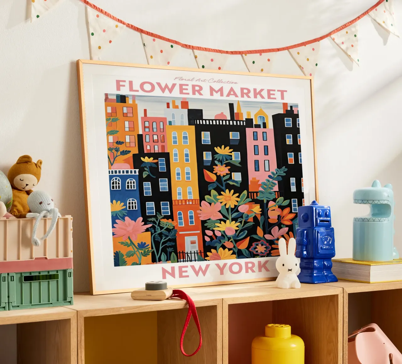 Mercado de las Flores, Nueva York, Viaje Botánico hahnemühle de Peaches Art Prints