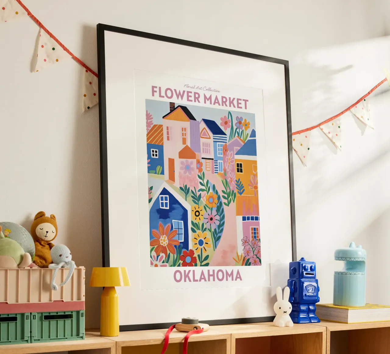 Mercado de las Flores, Oklahoma, EE.UU., Viaje Botánico hahnemühle de Peaches Art Prints