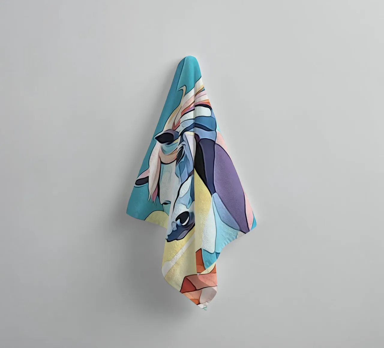 Cavalli in pastello #2 asciugamano da bagno da ZAMART - PopArt