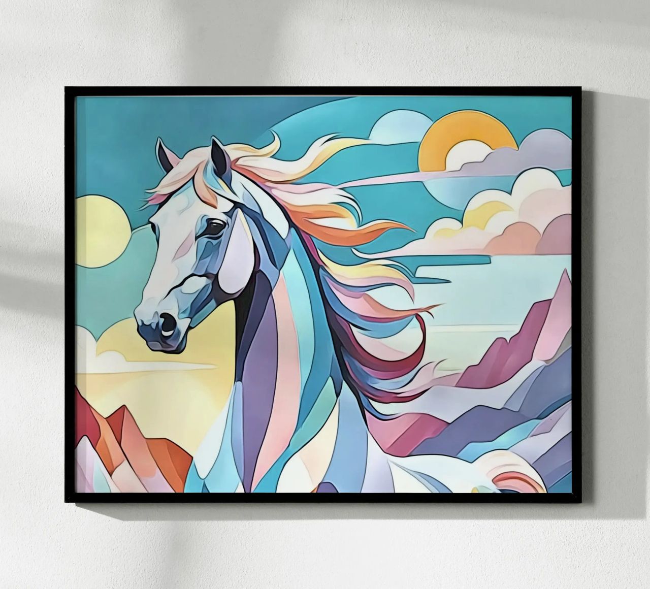 Horses in pastel #2 poster by ZAMART - PopArt