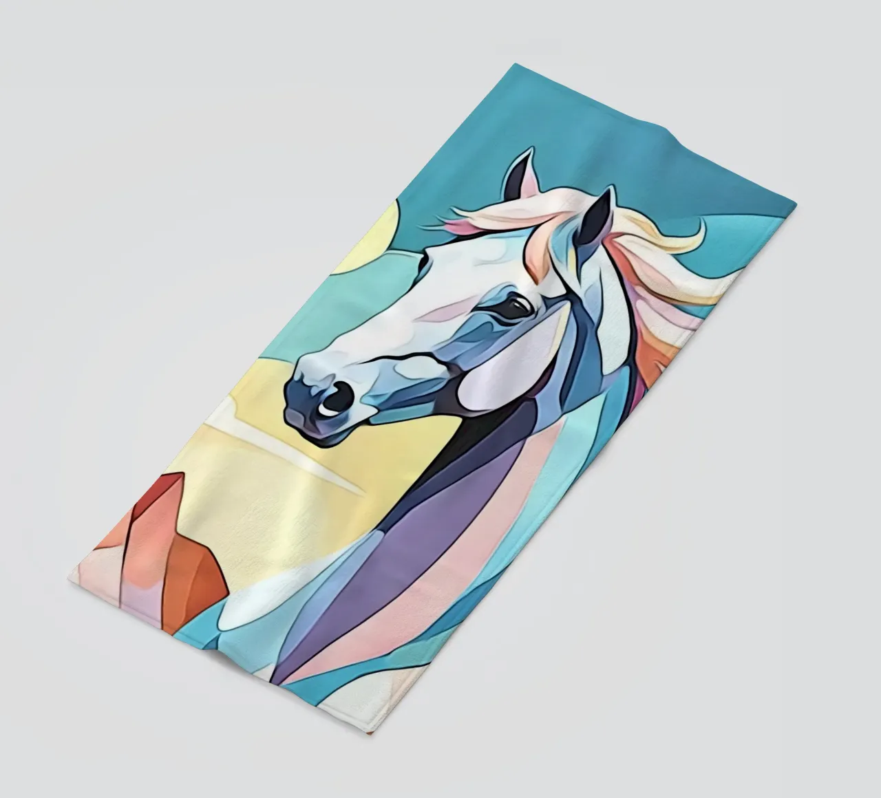 Cavalli in pastello #2 telo mare da ZAMART - PopArt