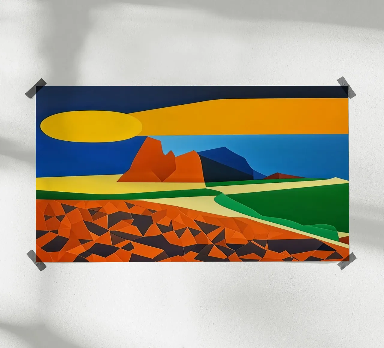Tramonto_Tenerife_1 poster con telaio in legno da Abstract Art by LK