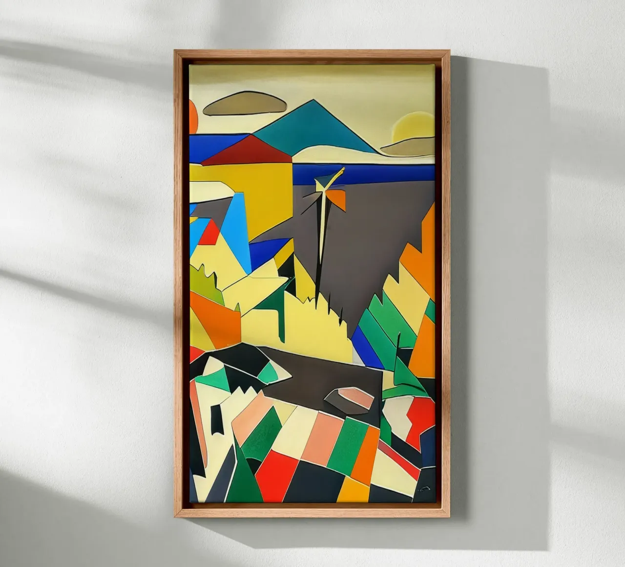 Uitzicht op zee_Tenerife_1 canvas met Baklijst van Abstract Art by LK