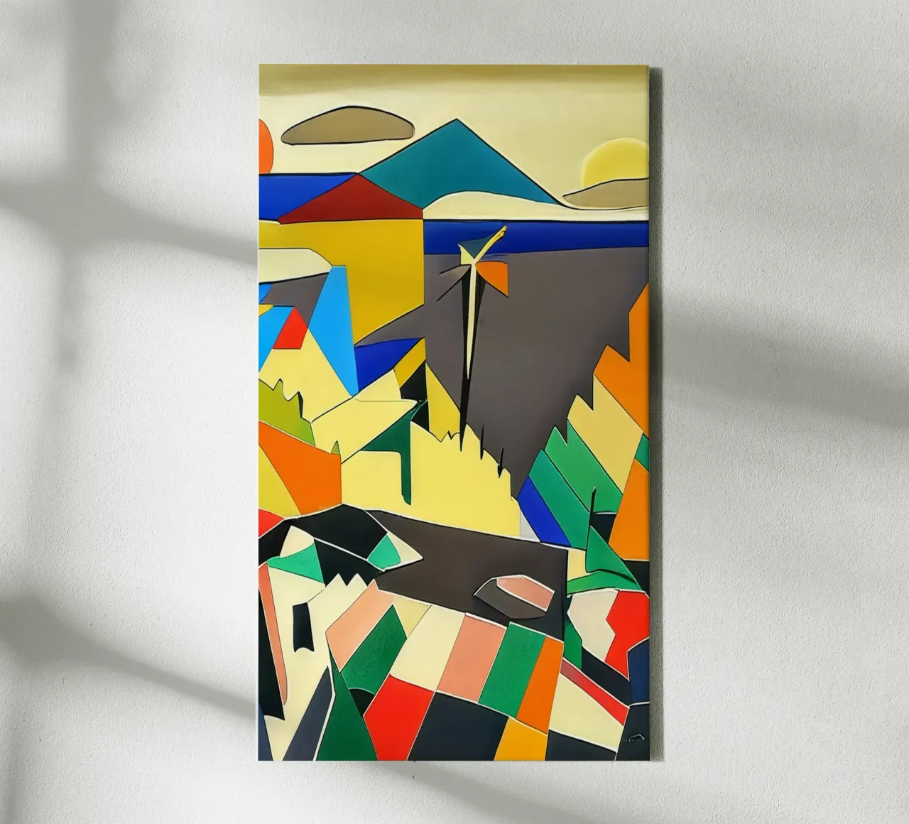 Uitzicht op zee_Tenerife_1 canvas met Baklijst van Abstract Art by LK