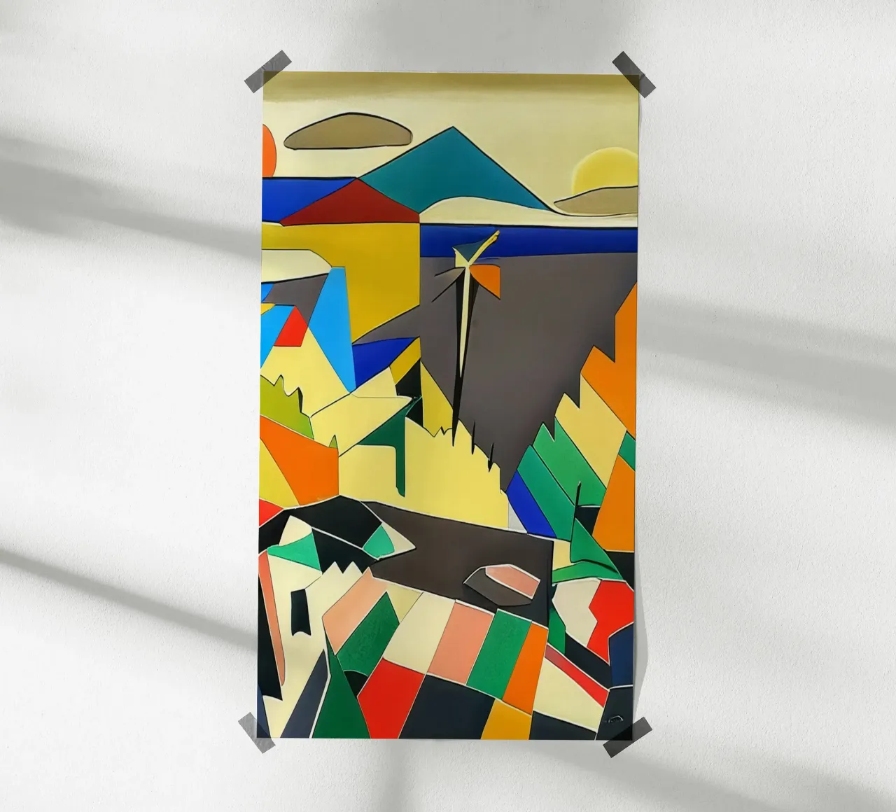 Vista sul mare_Tenerife_1 poster con telaio in legno da Abstract Art by LK