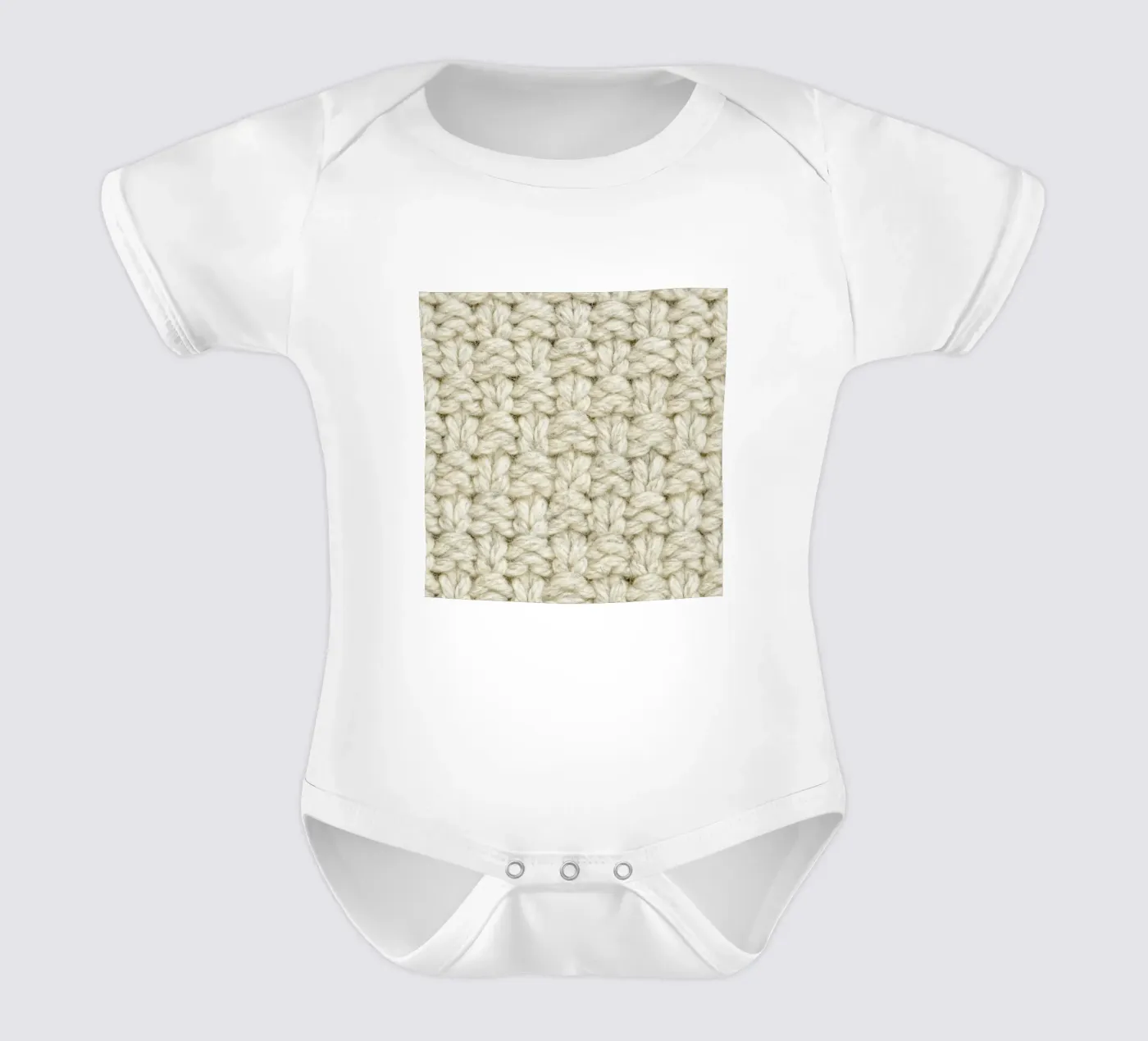 Wool Pattern Kurzarm Babybody von Curious Collections by Marielle Leenders