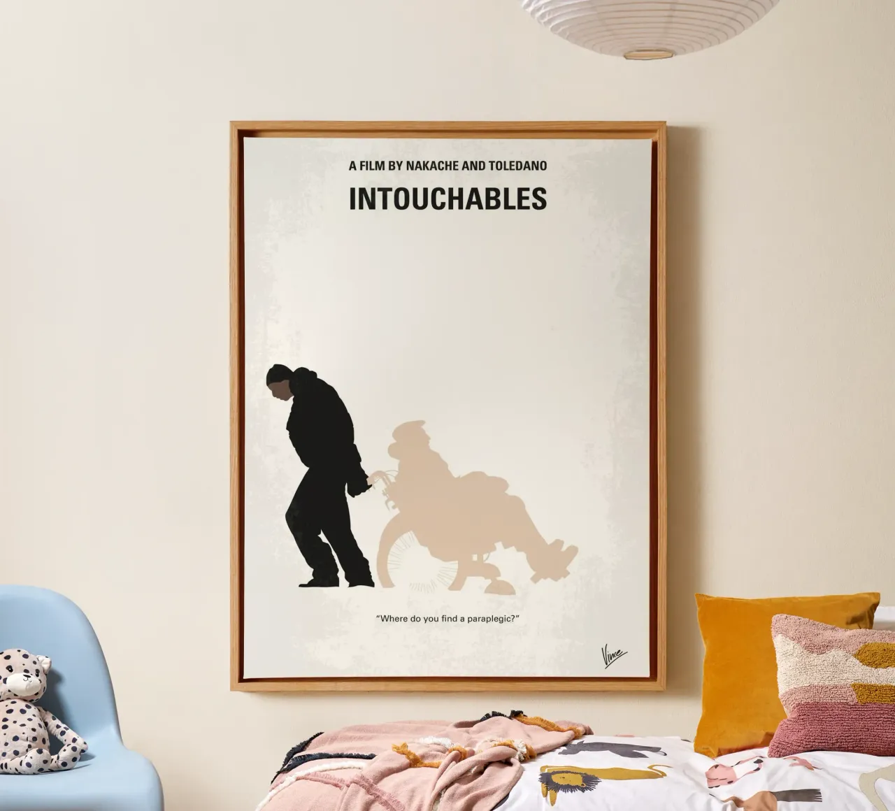 No994 My Intouchables minimal movie poster tela con Cornice a cassetta da Chungkong
