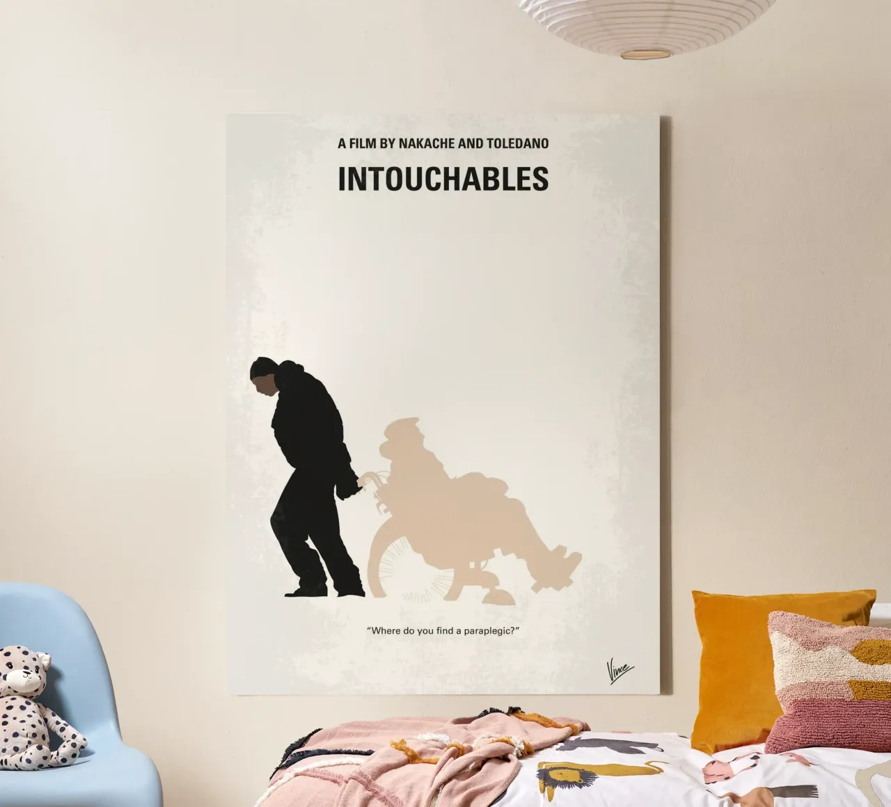 No994 My Intouchables minimal movie poster tela con Cornice a cassetta da Chungkong