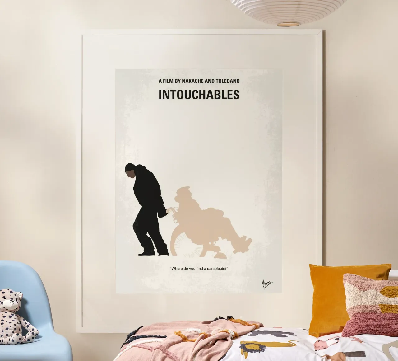 No994 My Intouchables minimal movie poster carta hahnemühle da Chungkong