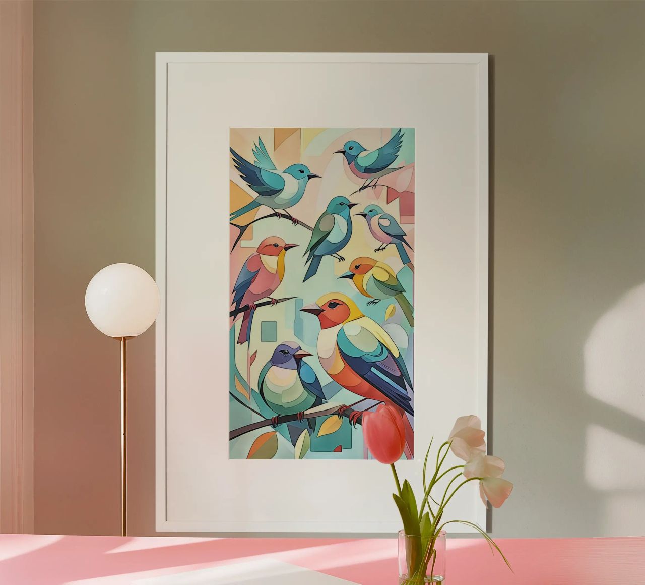 Pájaros en pastel nº 1 poster de ZAMART - PopArt