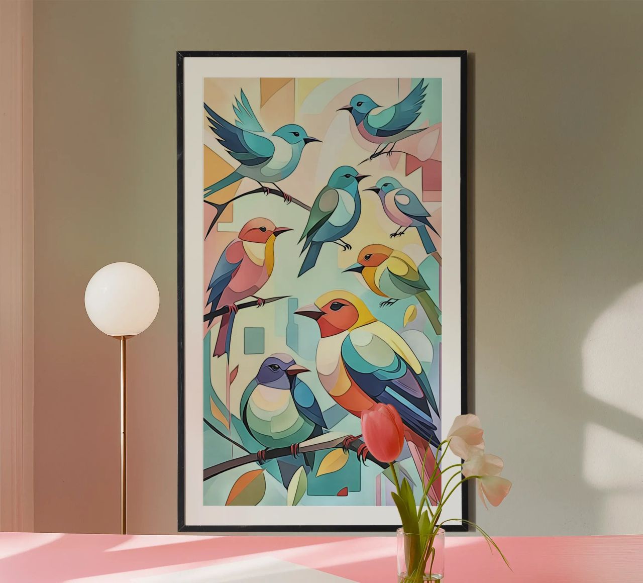 Pájaros en pastel nº 1 poster de ZAMART - PopArt