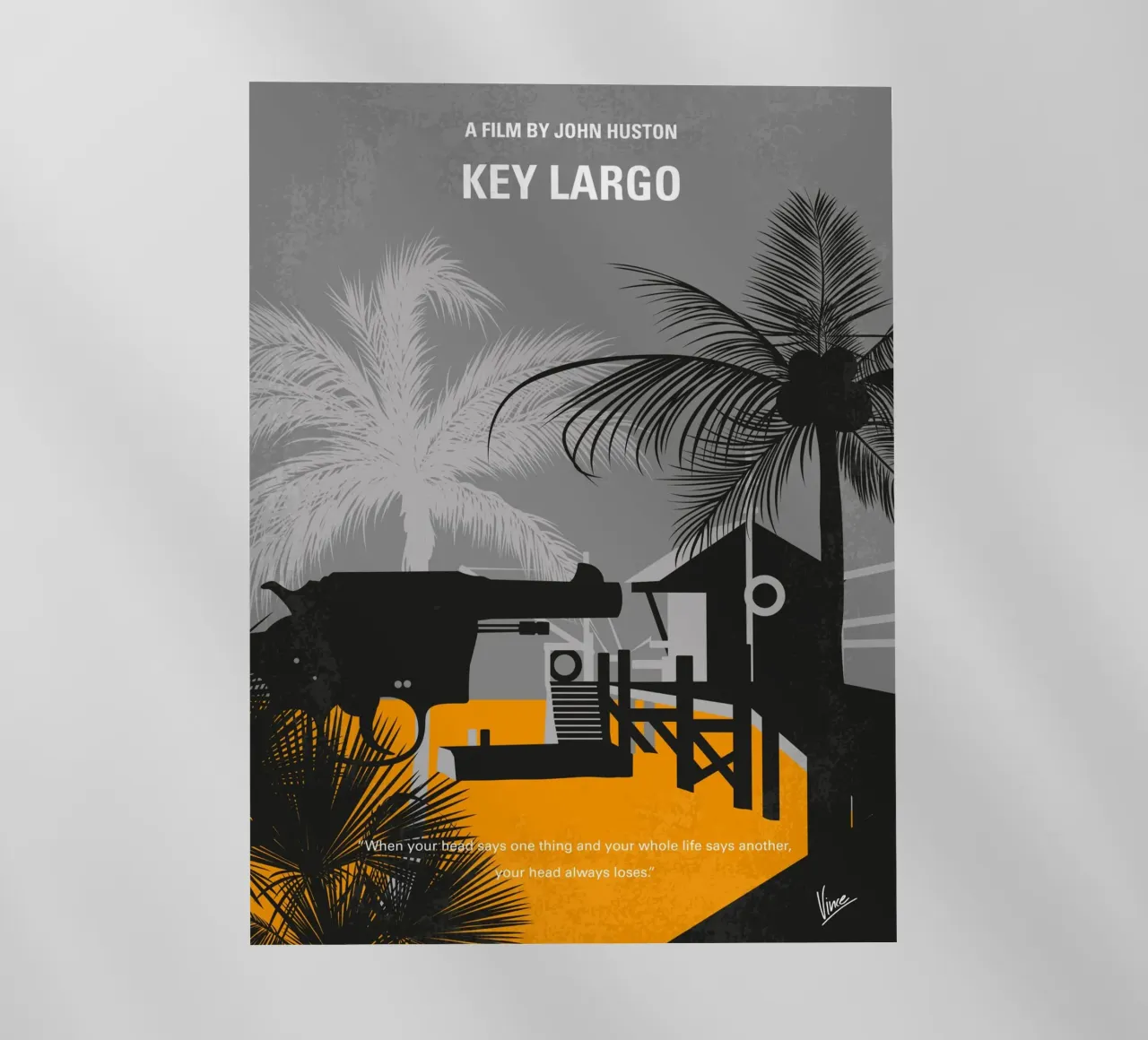 No998 My Key Largo minimal movie poster pellicola backlit da Chungkong