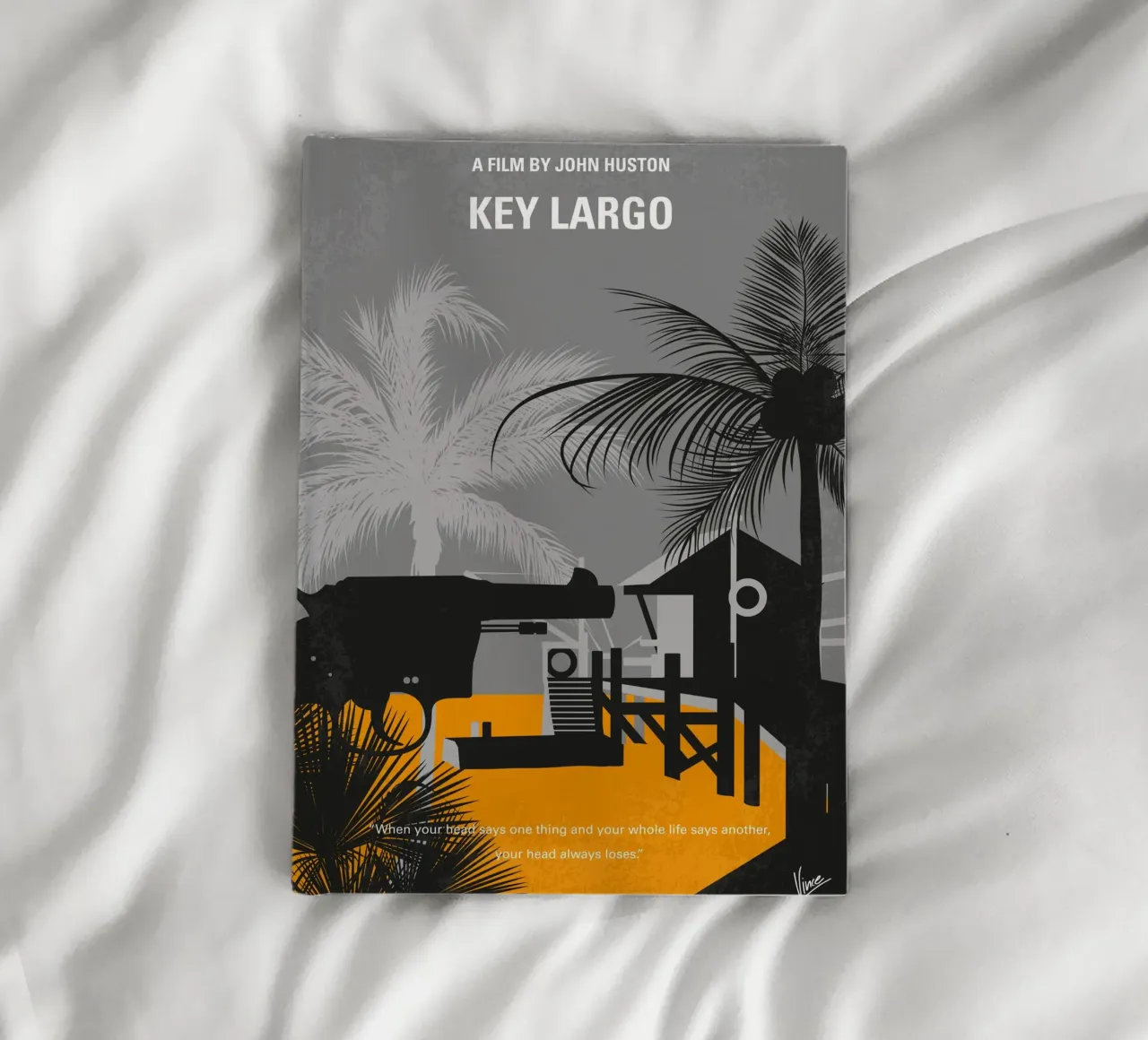 No998 My Key Largo minimal movie poster notebook by Chungkong