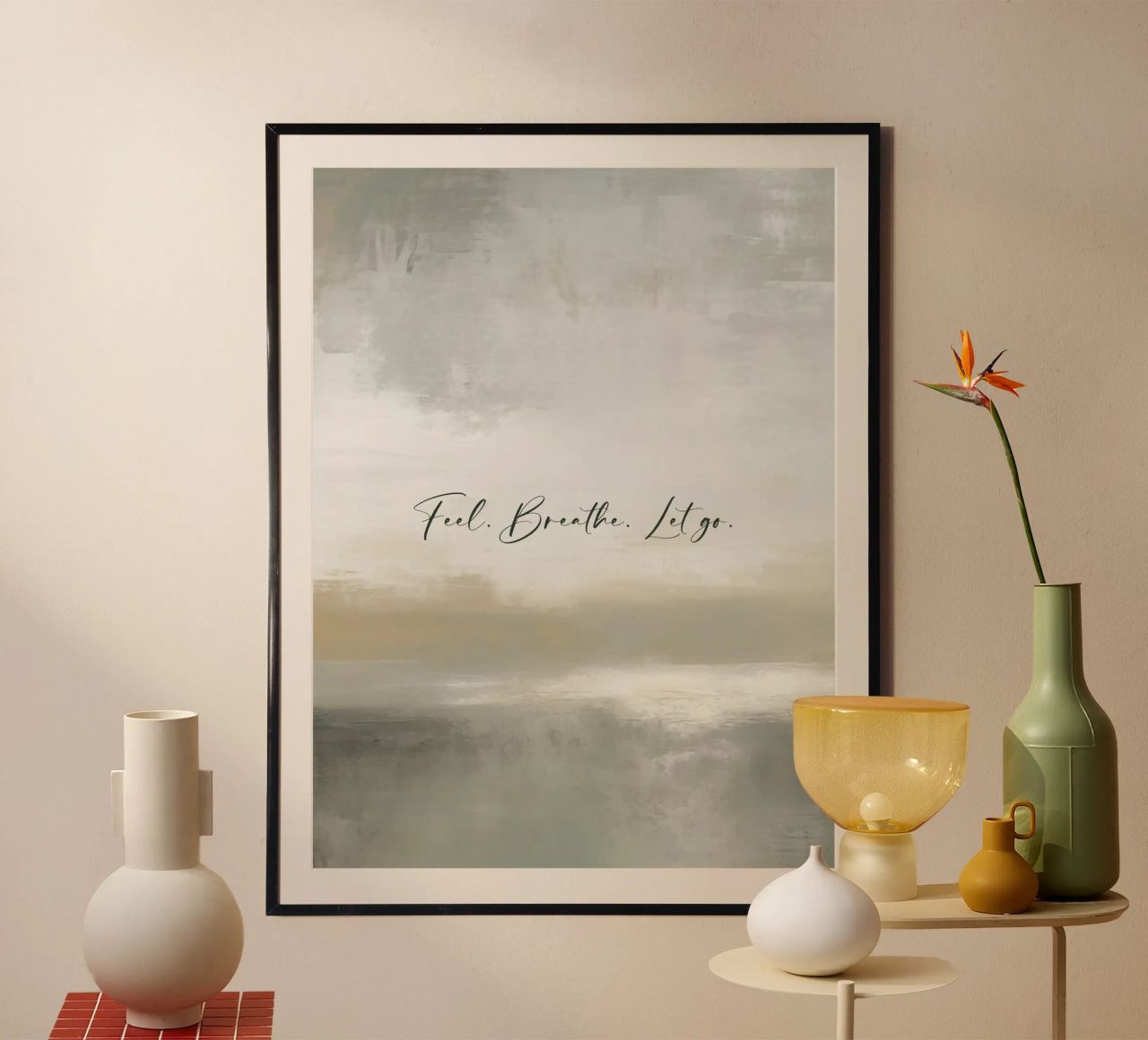 Feel Breathe Let Go Poster von treechild