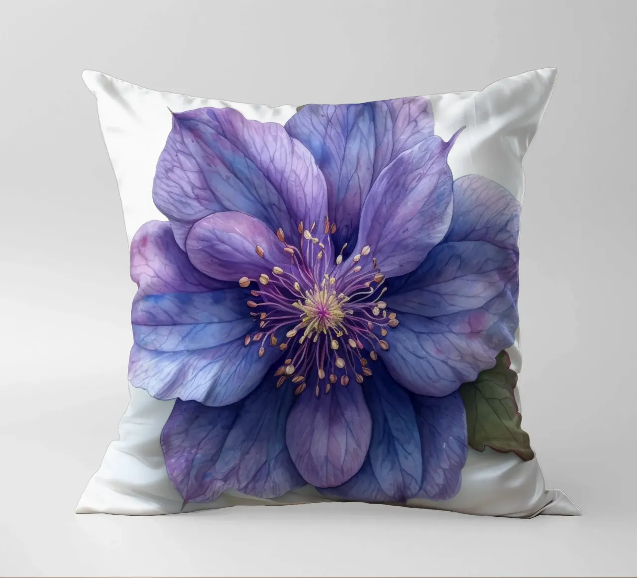 Columbine Flower 2 decorative cushion by Bold Blooms