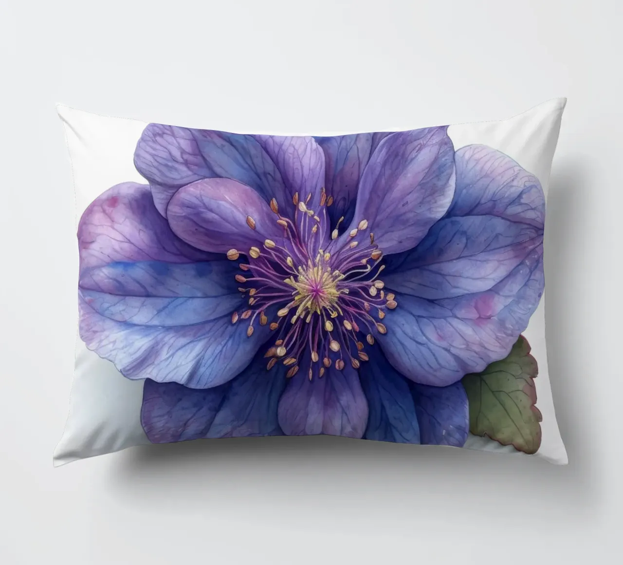 Columbine Flower 2 decorative cushion by Bold Blooms