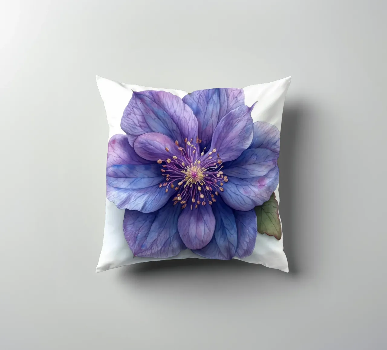 Columbine Flower 2 decorative cushion by Bold Blooms