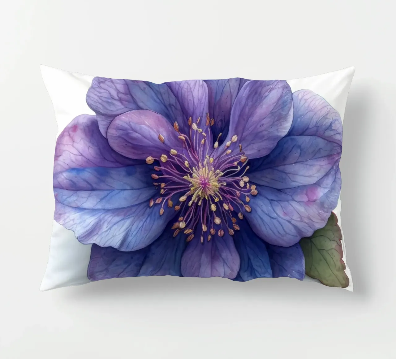 Columbine Flower 2 decorative cushion by Bold Blooms