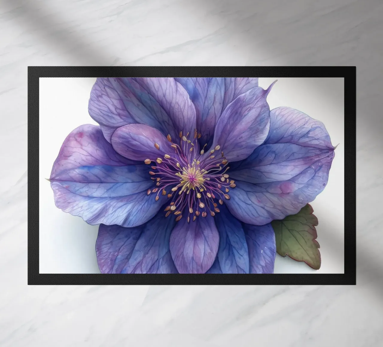 Columbine Flower 2 doormat by Bold Blooms
