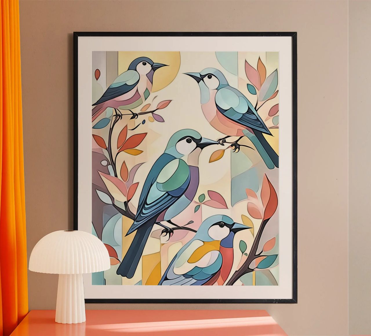 Birds in pastel #3 poster by ZAMART - PopArt