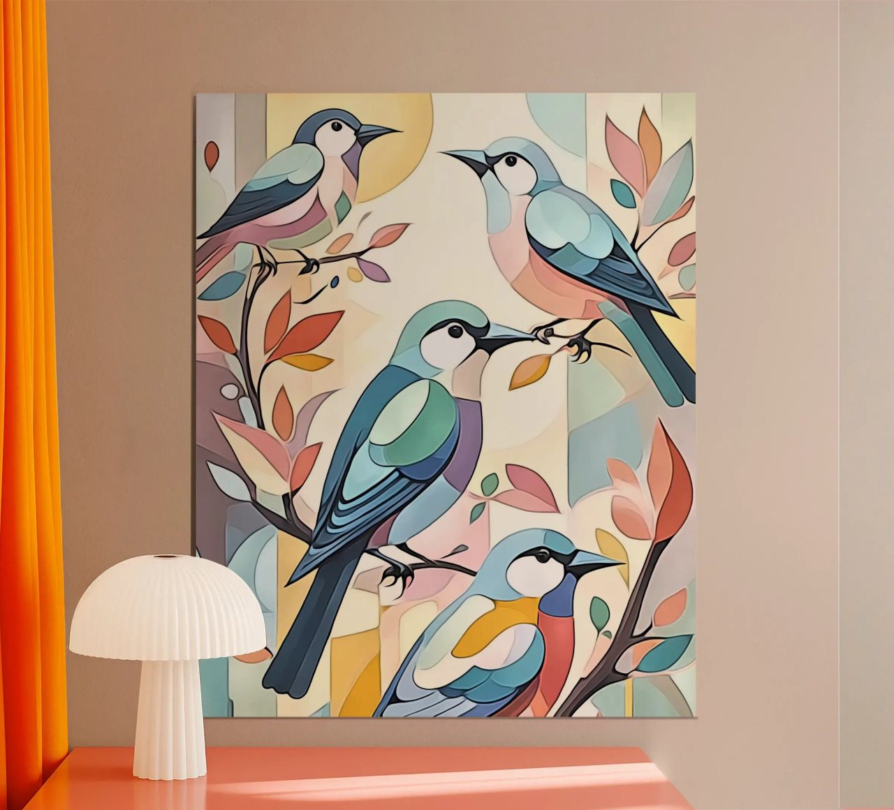Birds in pastel #3 poster by ZAMART - PopArt